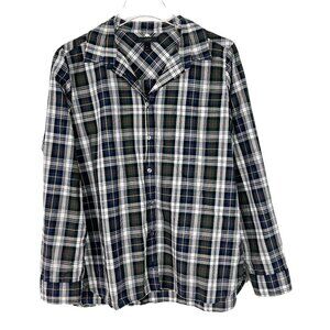 J. Crew Shrunken Boy Shirt in Forest Plaid Buttondown Top Size 12 L1377